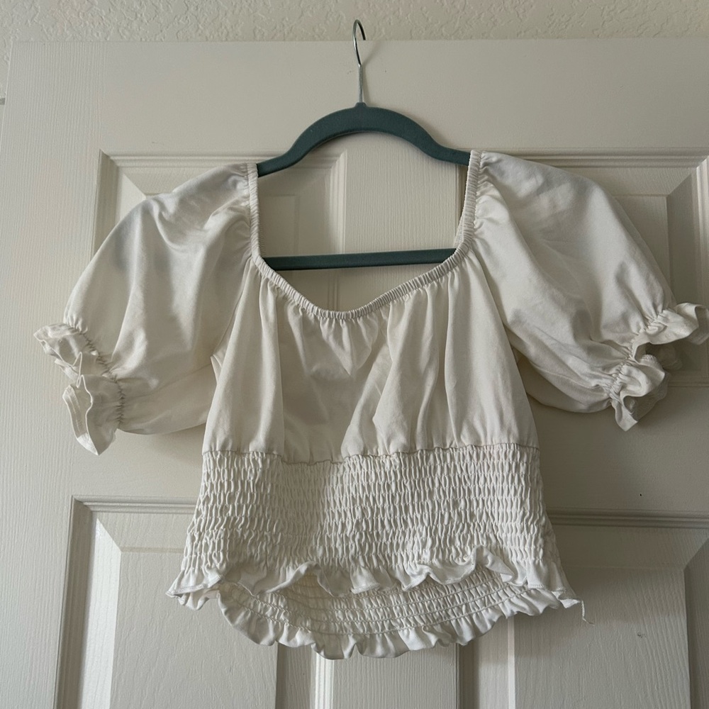 Off white Puff Sleeve Top